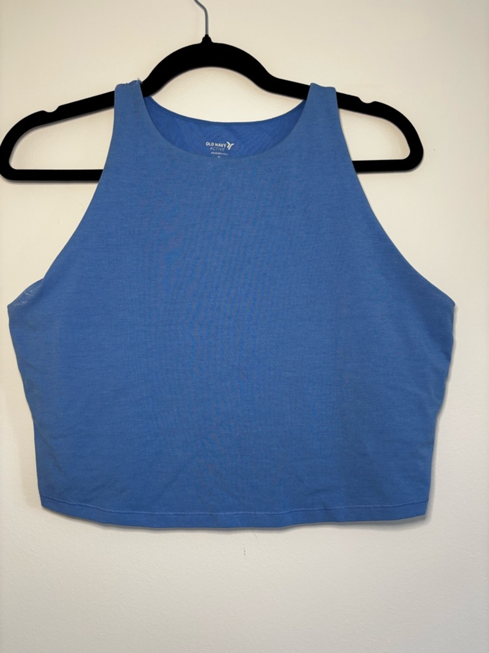 Old Navy Blue High-Neck Cropped Sports Tank - Women